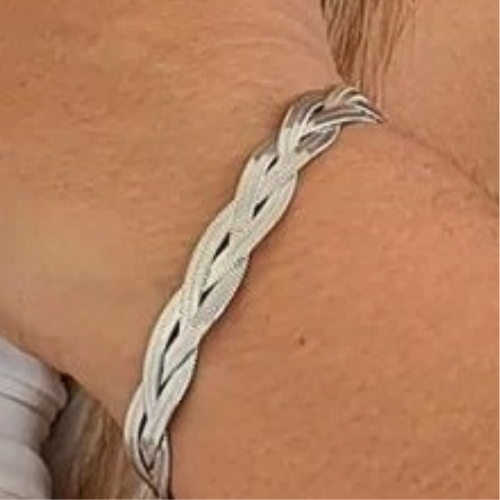 Pulseira Aço Inox Três Malhas Trançadas