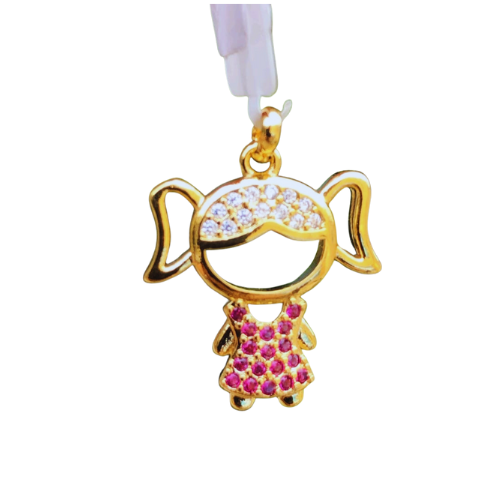 Pingente Dourado Argola Menina Maria Chiquinha