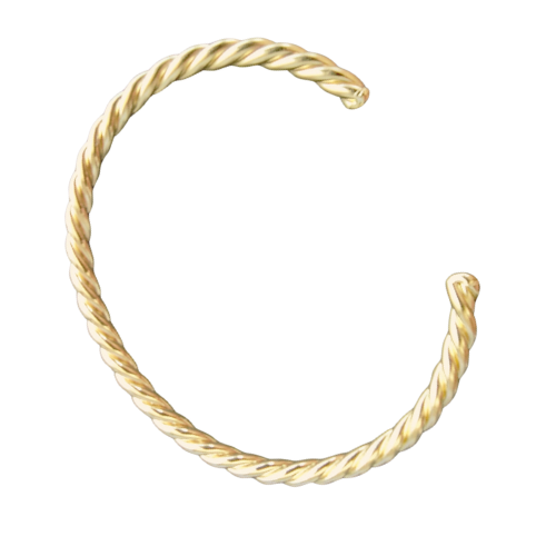 Bracelete Dourado Fio Redondo Torcido