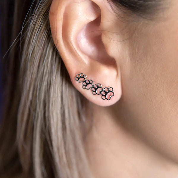 Brinco Aço Inox Ear Cuff Patinhas