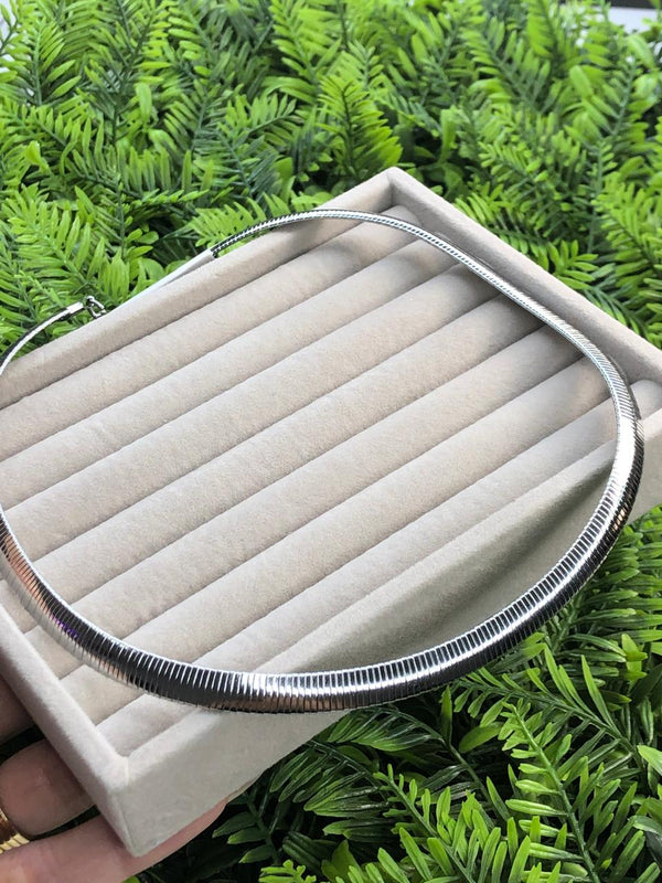 Choker Aço Inox Fita 8mm